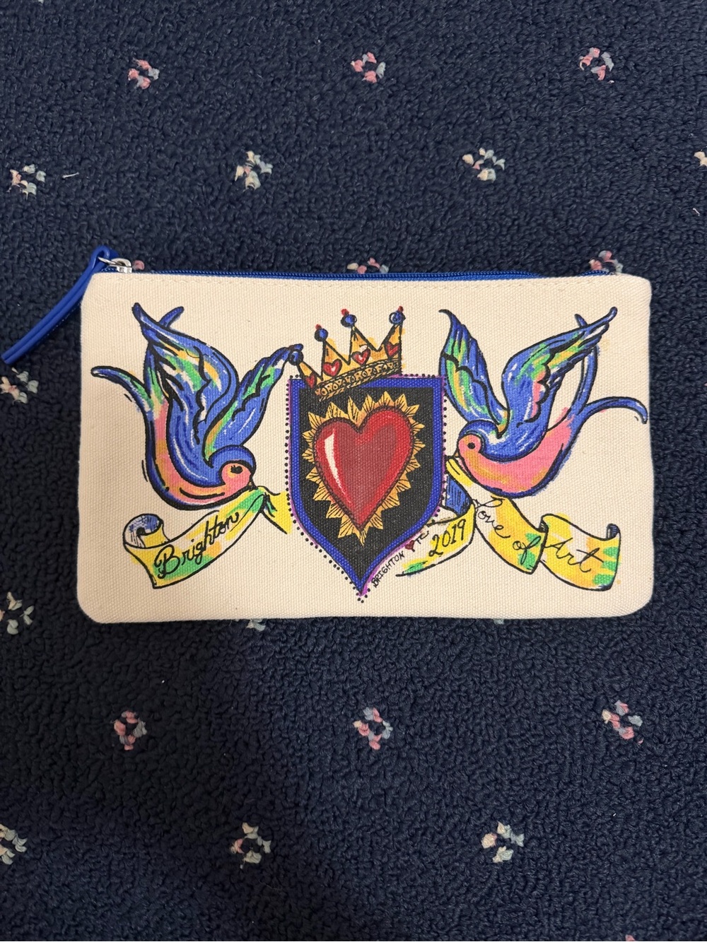 Brighton Love of Art Bird Heart Clutch